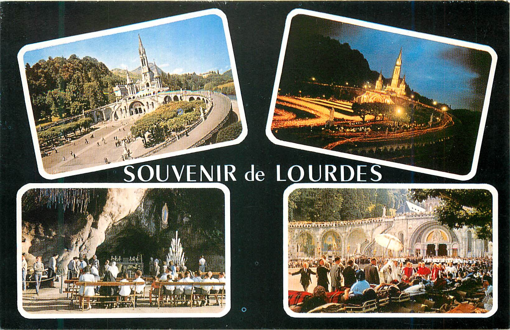 CPM Lourdes (Hautes Pyrenees) La Basilique La Grotte
