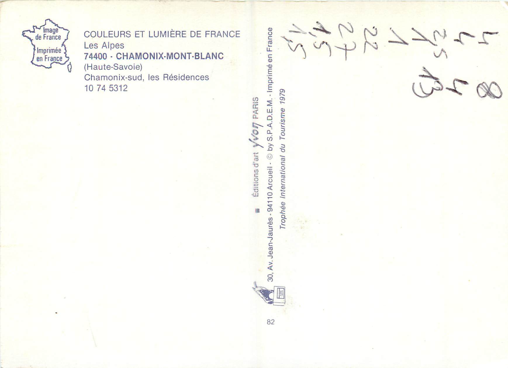 Chamonix-Mont-Blanc — résidences enneigées — Éditions d'art Arcueil — Verso