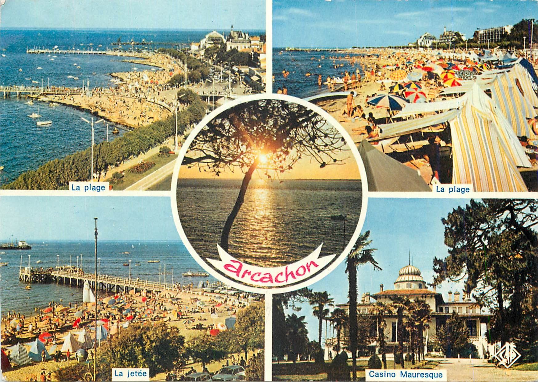 Arcachon — La plage, la jetée, le Casino Mauresque — Elnacap