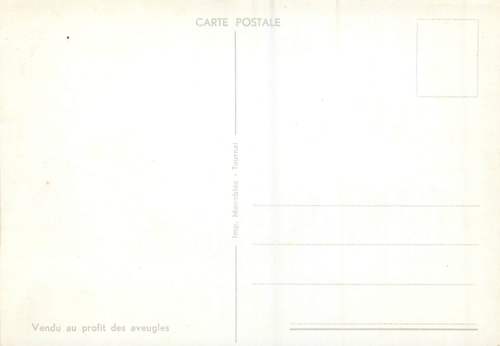 CPM Vendu au Profit des Aveugles — Back