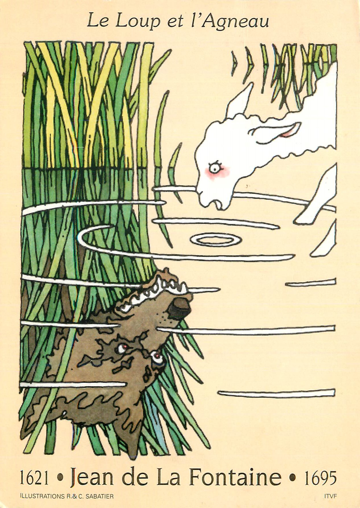 CPM le Loup et l'Agneau Jean de la Fontaine
