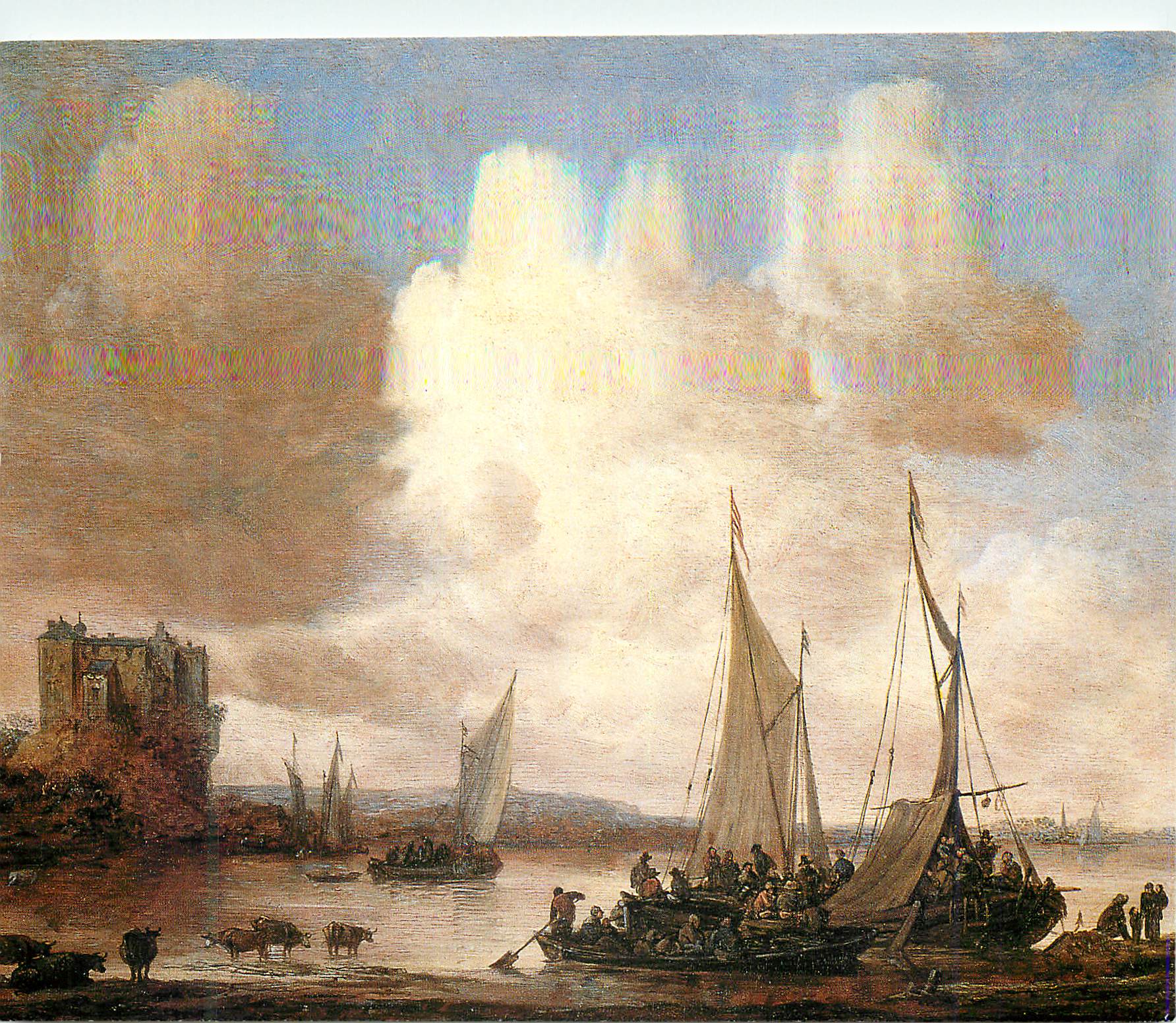 CPM Vue de Riviere 1652 (Detail) Jan Van Goyen 1596 1656