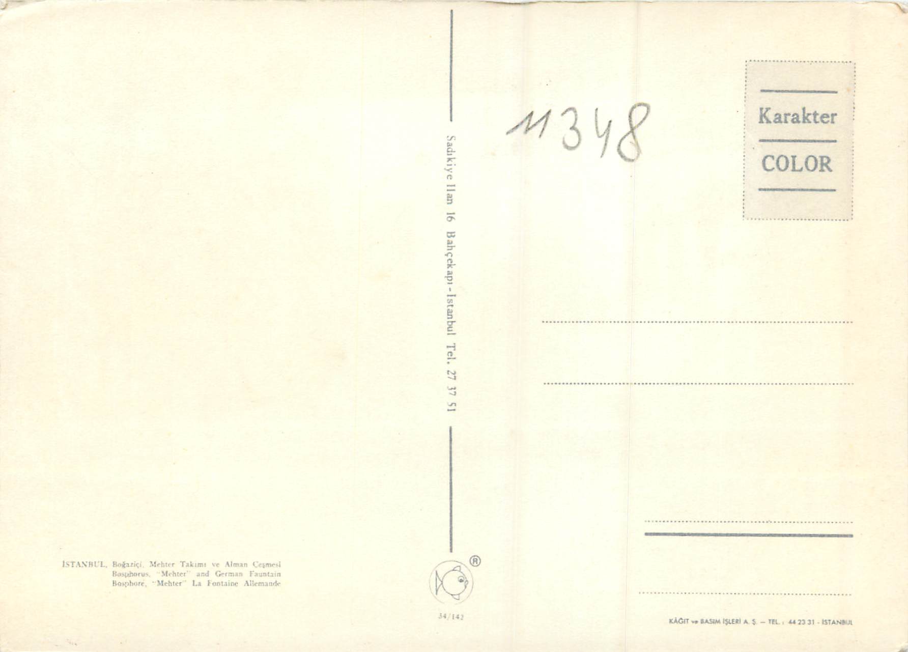 CPM Istanbul Cheval — Verso