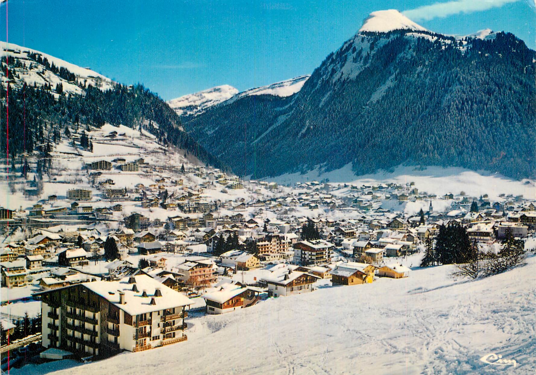 Morzine (Haute-Savoie) — Vue générale et pointe de Ressachaux — Imprimeur Combier, Mâcon