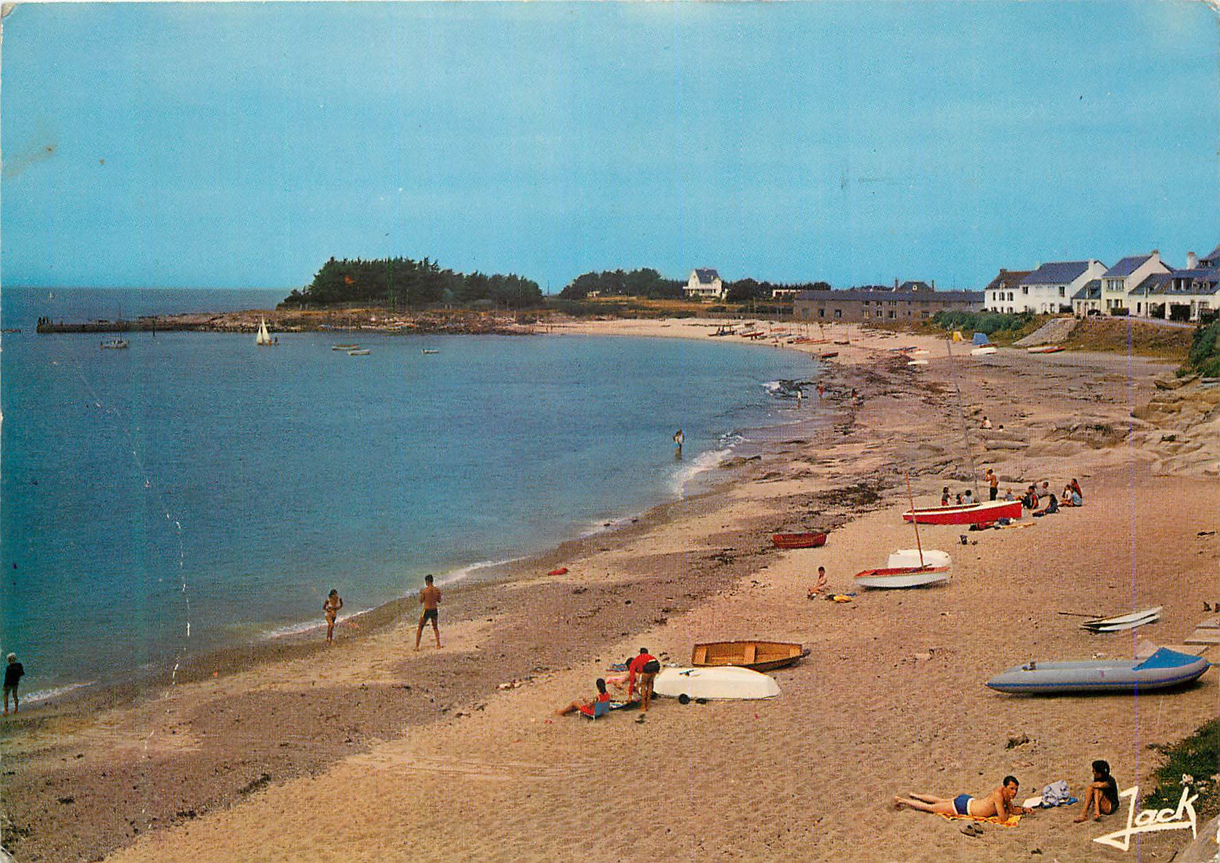 CPM Lerat La Plage et le Port Couleurs de Bretagne