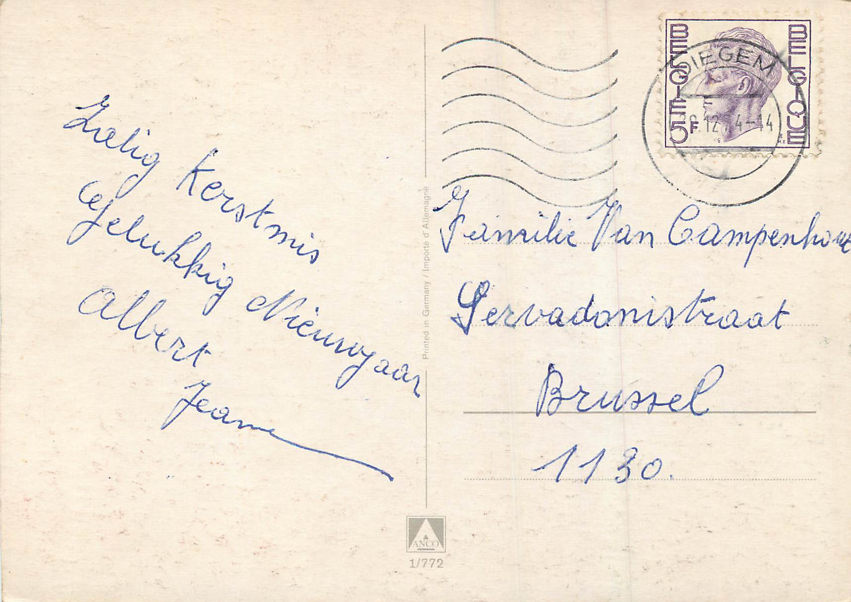 CPM Gelukking Nieuwjaar — Verso