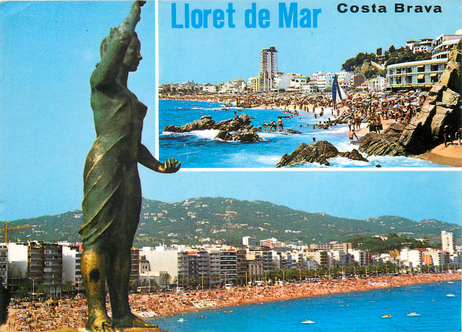 CPM Lloret de Mar Costa Brava Monumento a la Mujer Marinera