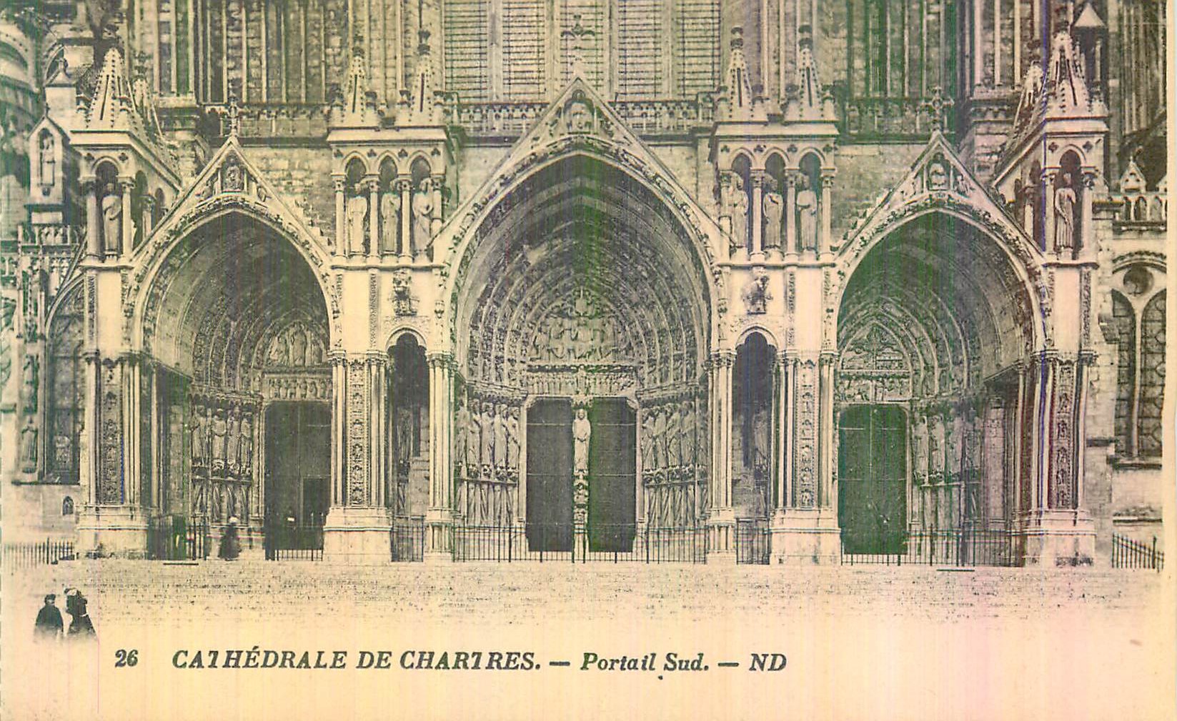 CPA Cathedrale de Chartres Portail Sud