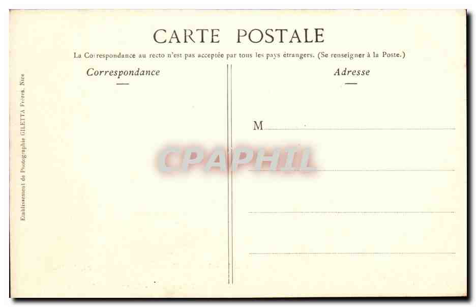 Lions de l'Atlas — Athos et Porthos — Jardin Zoologique d'Acclimatation de Gimiez-Nice — Édition Giletta, phot., Nice — Rückseite