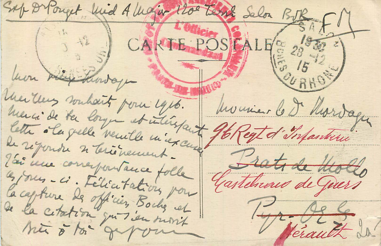 CPA Salon Chateau de la Reine Jeanne — Rückseite