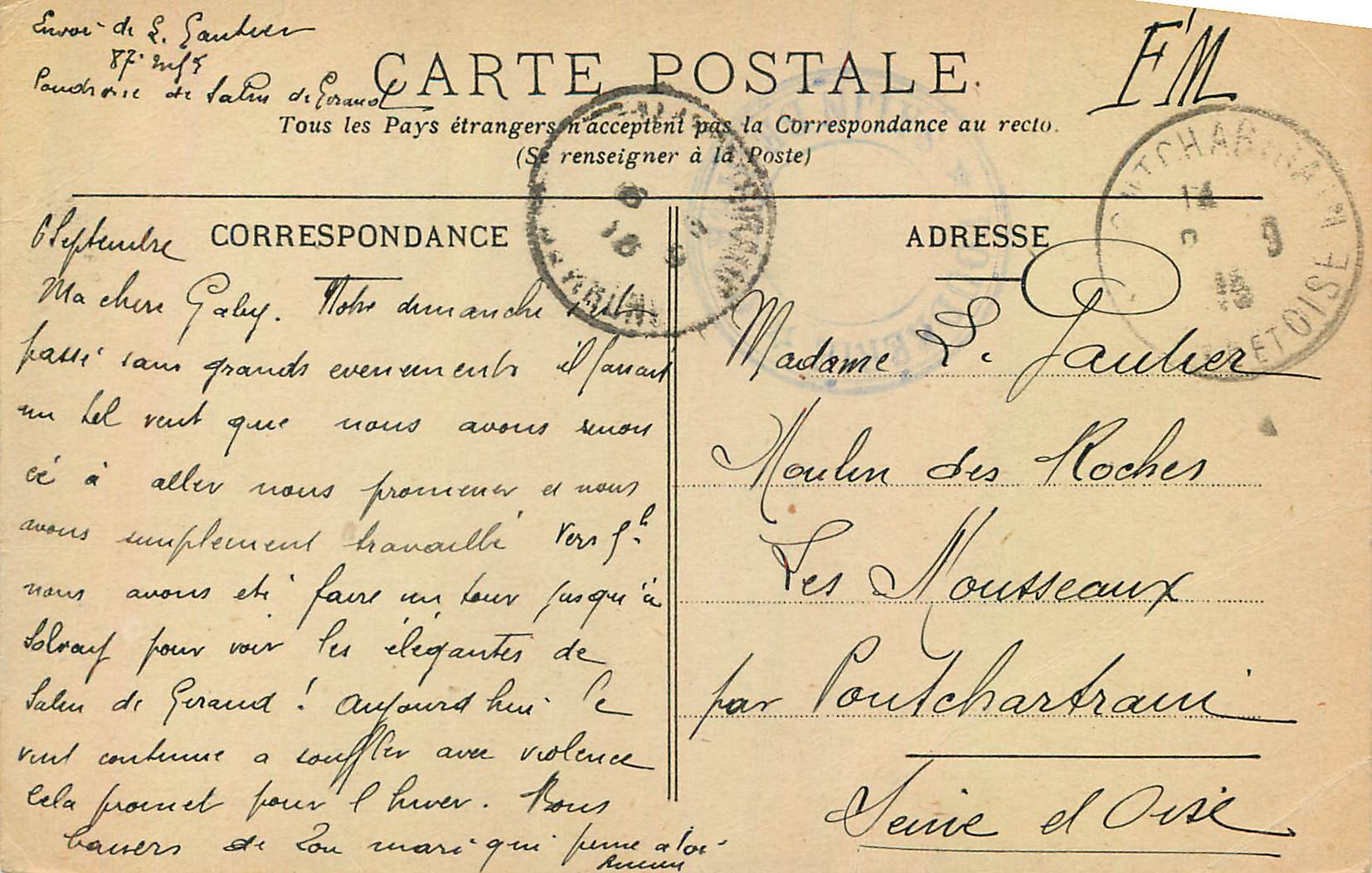 CPA Arles Saint Honnorat (Les Alyscamps) — Verso