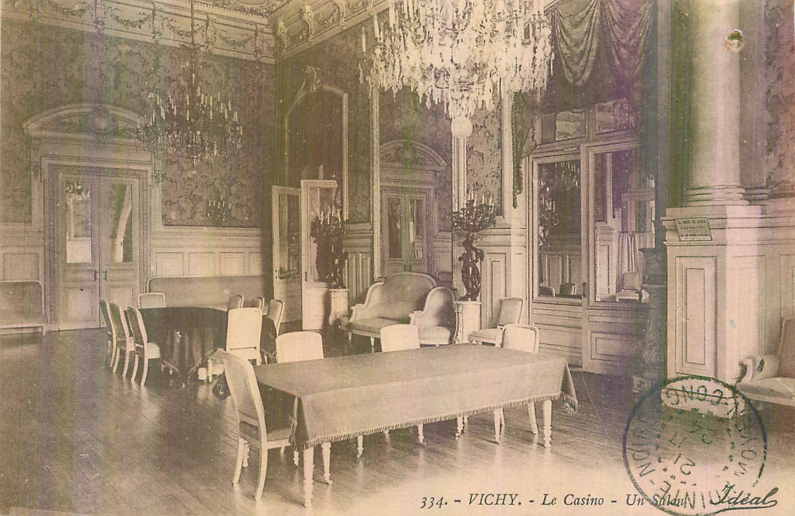 CPA Vichy Le Casino Un Salon