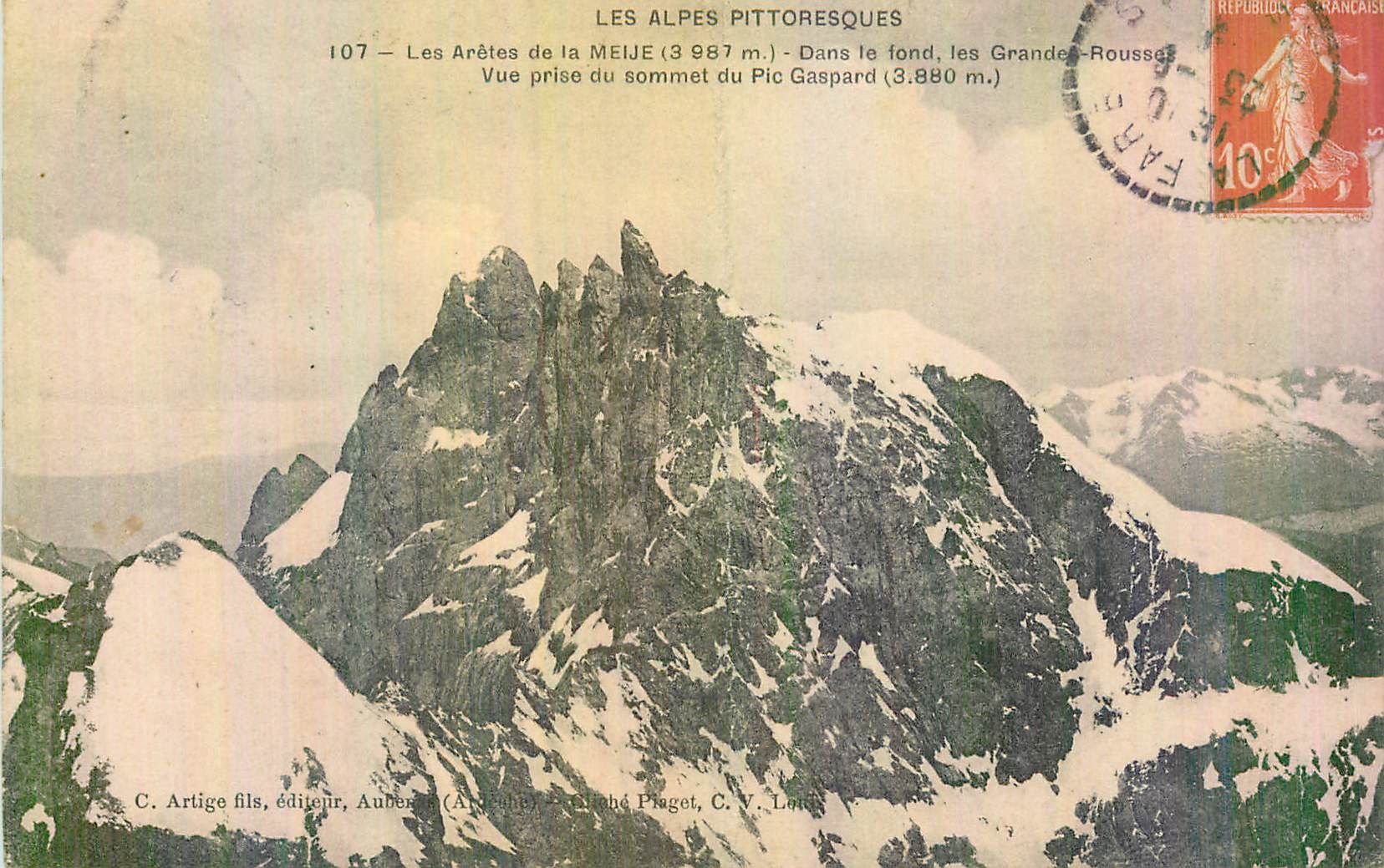 CPA Les Alpes Pittoresques Les Aretes de la Meije (3 987 m)