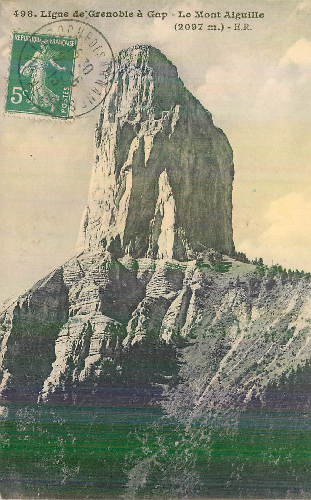 Le Mont Aiguille — 2097 m. — E.R. — Ligne de Grenoble à Gap — n°498