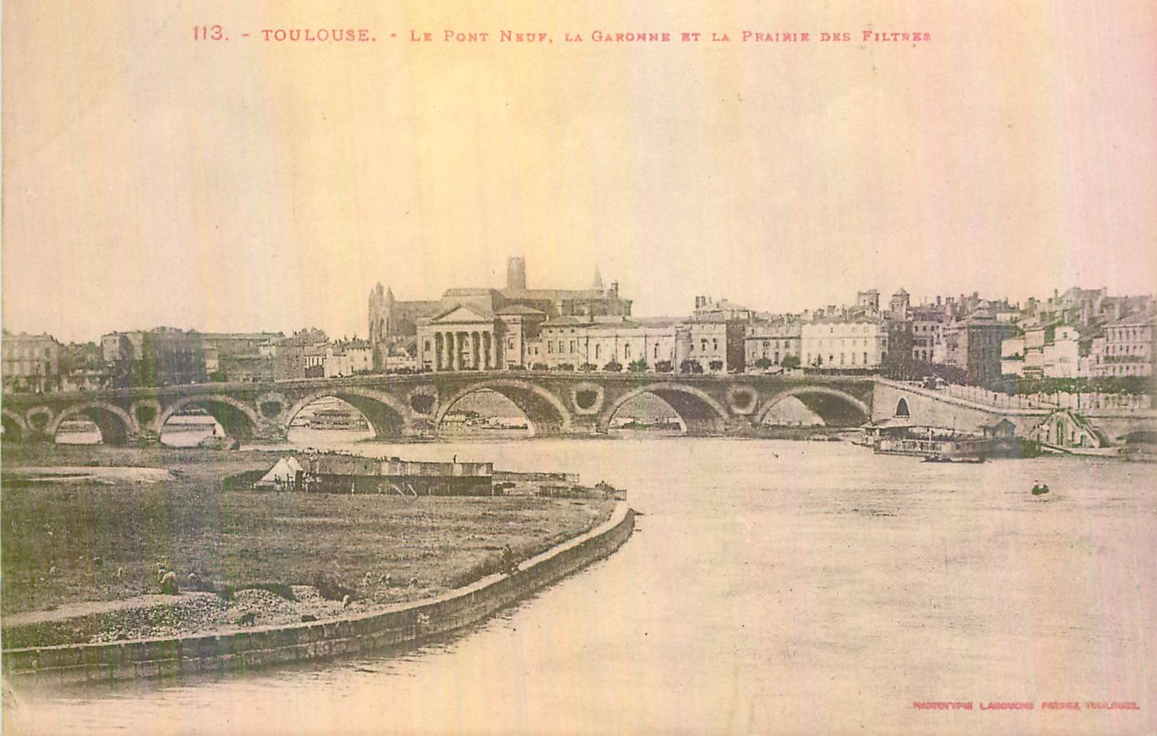 CPA Toulouse Le Pont Neuf La garonne et la prairie des filtres