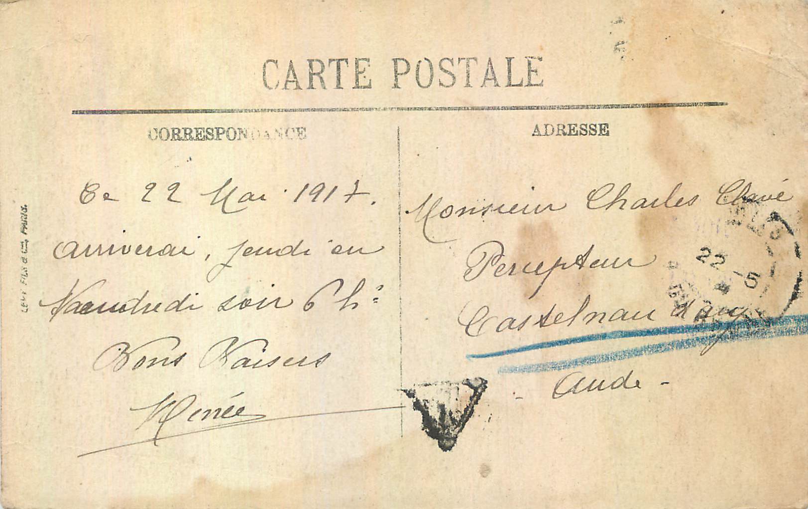 CPA Portique de Saint Trophime Arles — Rückseite