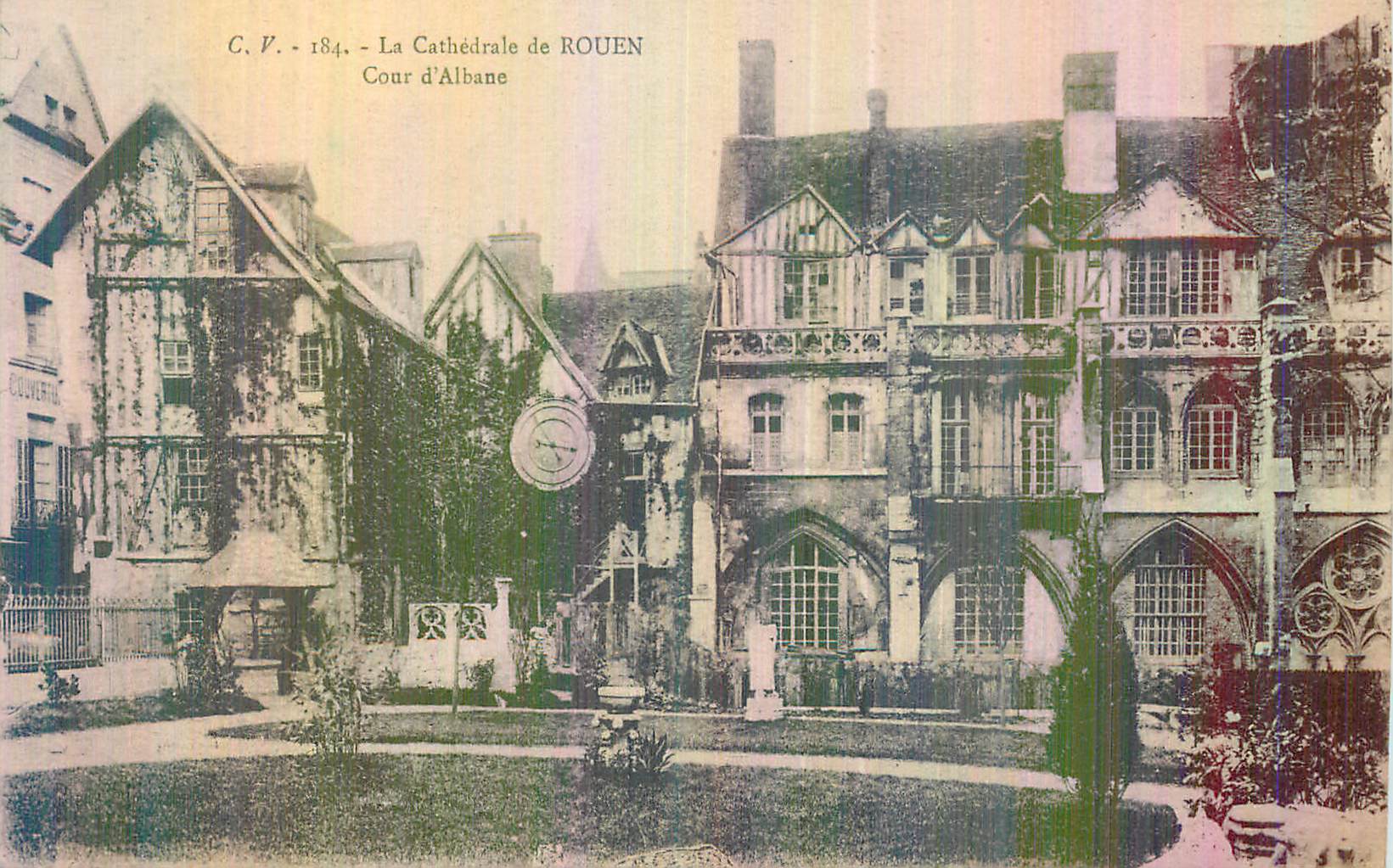 CPA La Cathedrale de Rouen Cour d'Albane