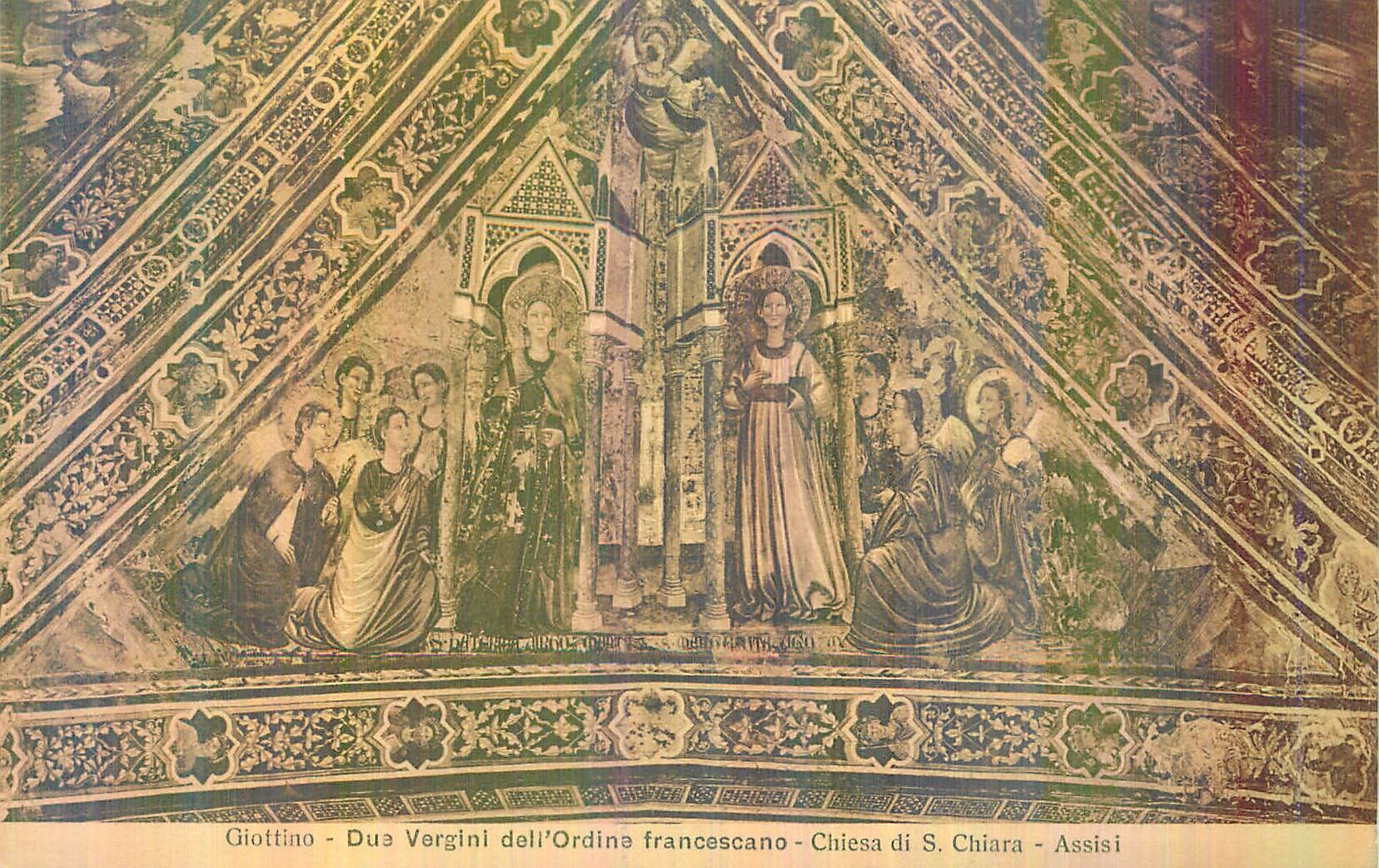 CPA Giottino Due Vergini Dell'Ordine Francescano Chiesa di S Chiara Assisi
