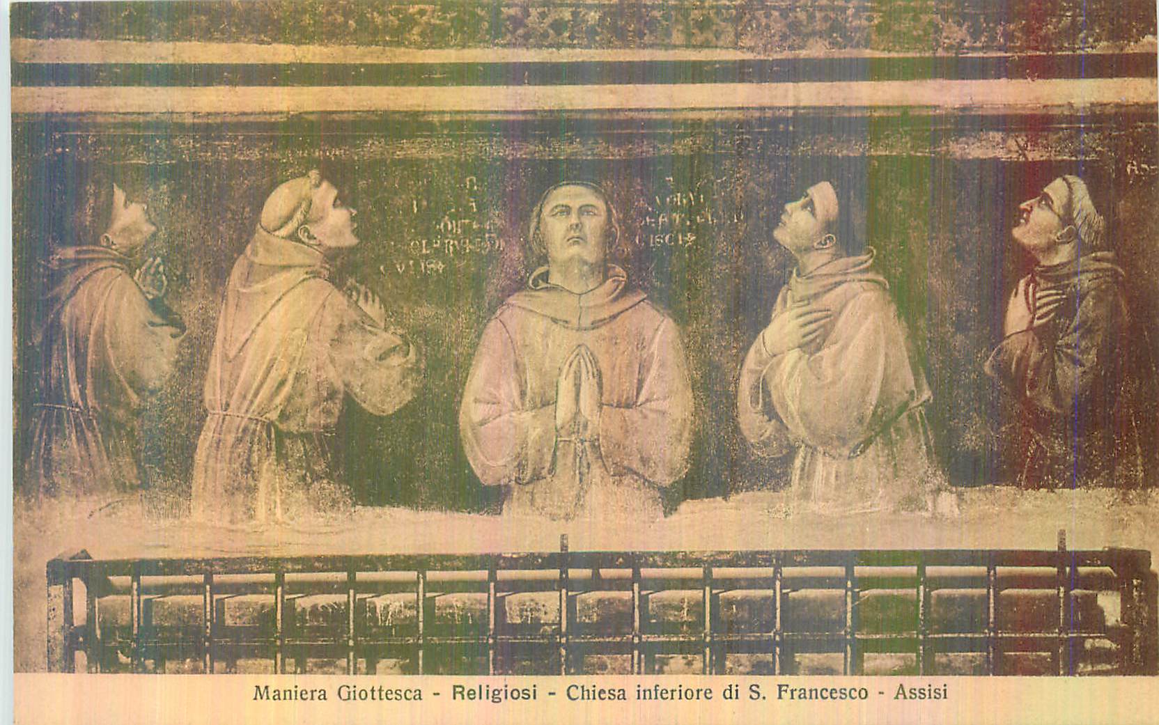 CPA Maniera Giottesca Religiosi Chiesa Inferiore di S Francesco Assisi