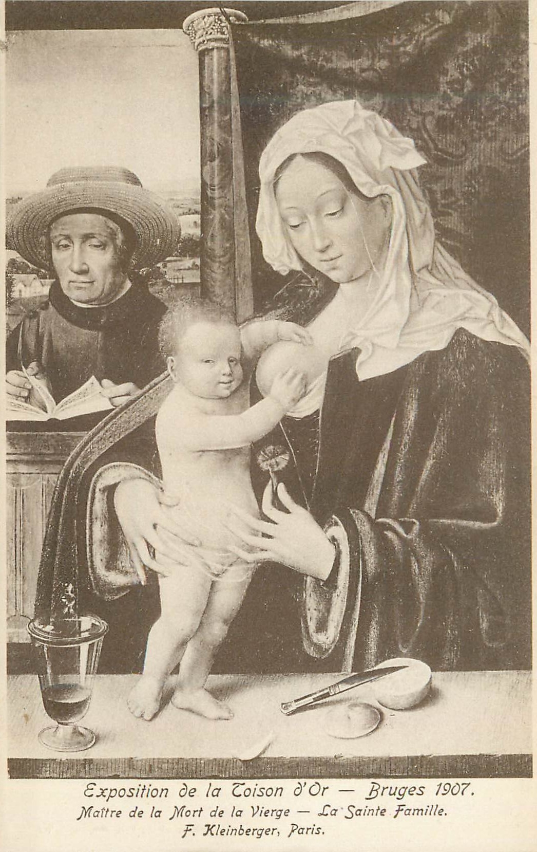 CPA Exposition de la Toison d'or Bruges 197 Maitre de la Mort de la Vierge La Sainte Famille F Kleinberger Paris