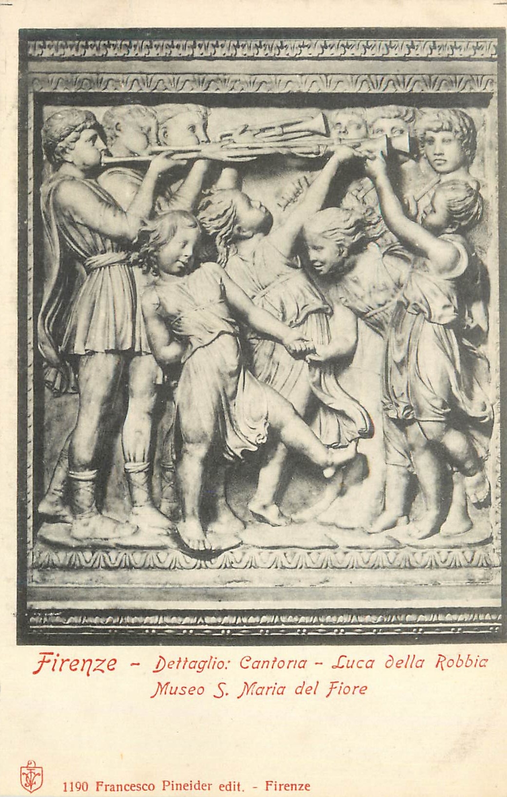 CPA Firenze Dettaglio Canoria Luca Della Robbia Museo S Maria del Fiore