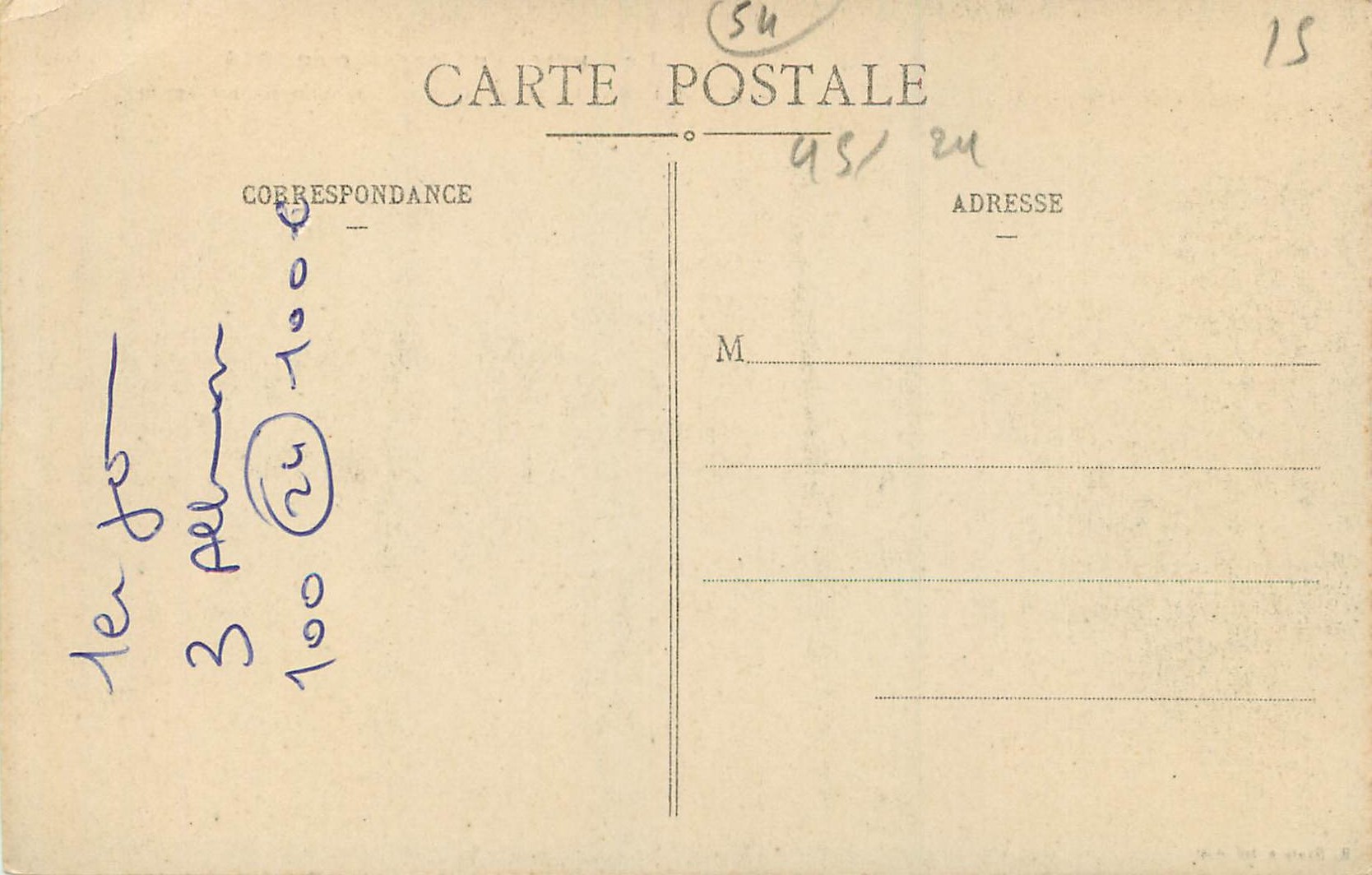 CPA Gerbeviller La Guerre en Lorraine en 1914 La Place du Chateau apes le Bombardement Militaria — Rückseite
