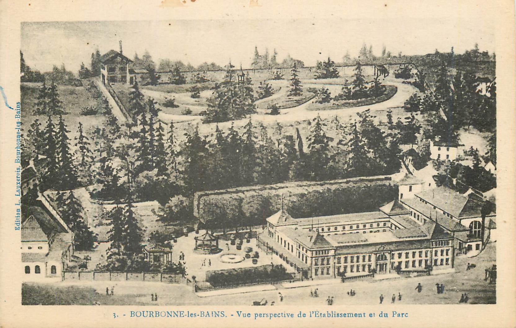 CPA Bourbonne les Bains Vue Perspective de l'Etablissement et du Parc