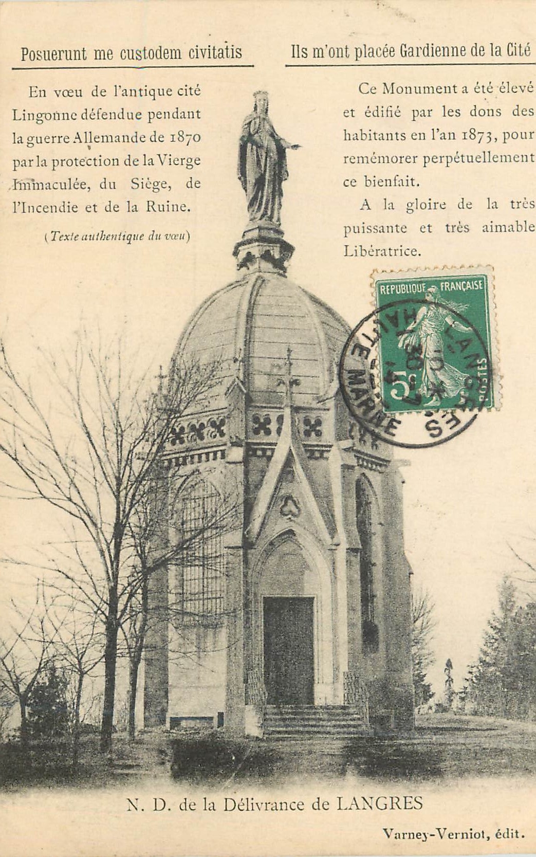 CPA N D de la Delivrance de Langres