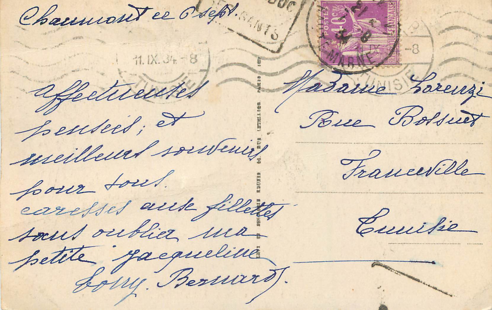 CPA Chaumont (Haute Marne) Le viaduc Hauteur 53 m 654 m et La Vallee Saint Roch — Rückseite