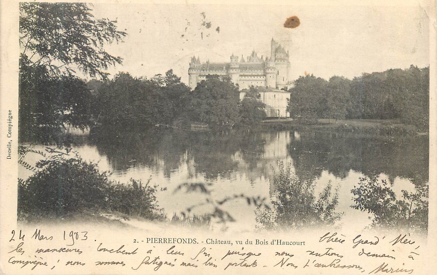 CPA Pierrefonds Chateau vu du Bois d'Haucourt