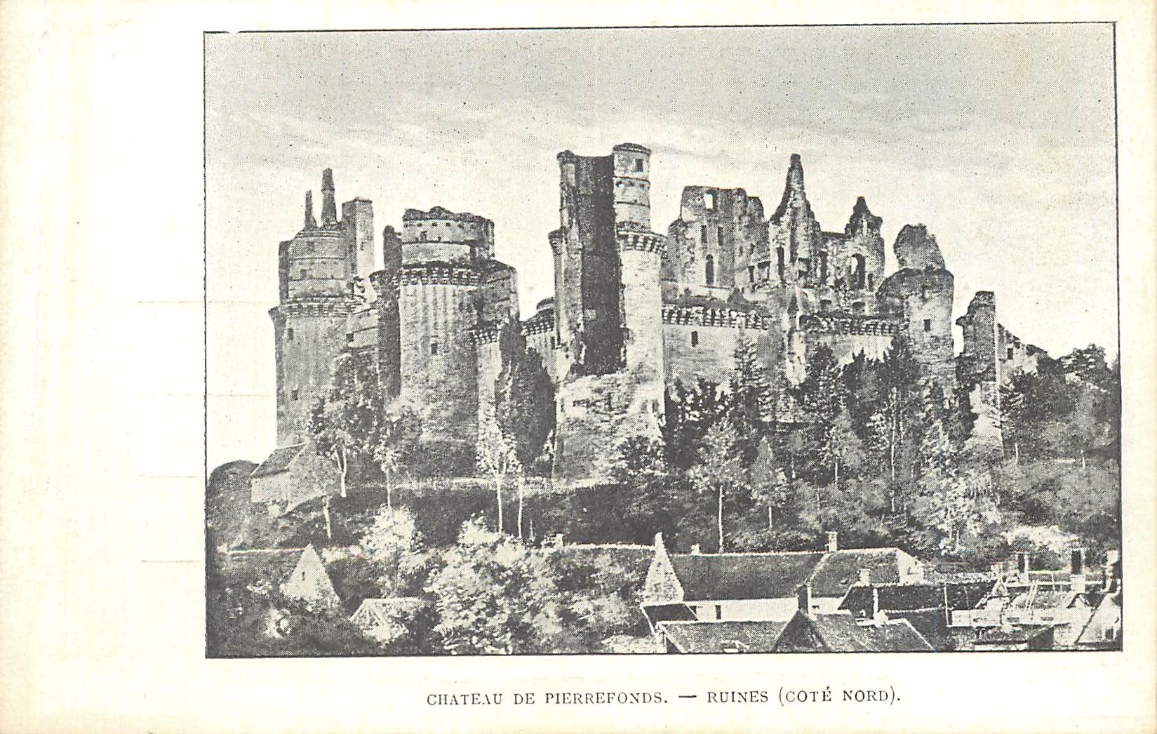 CPA Chateau de Pierrefonds Ruines (Cote Nord)