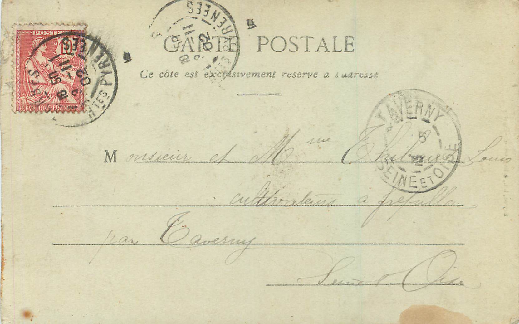 CPA Bagneres de Bigorre Tour des Jacobins — Verso