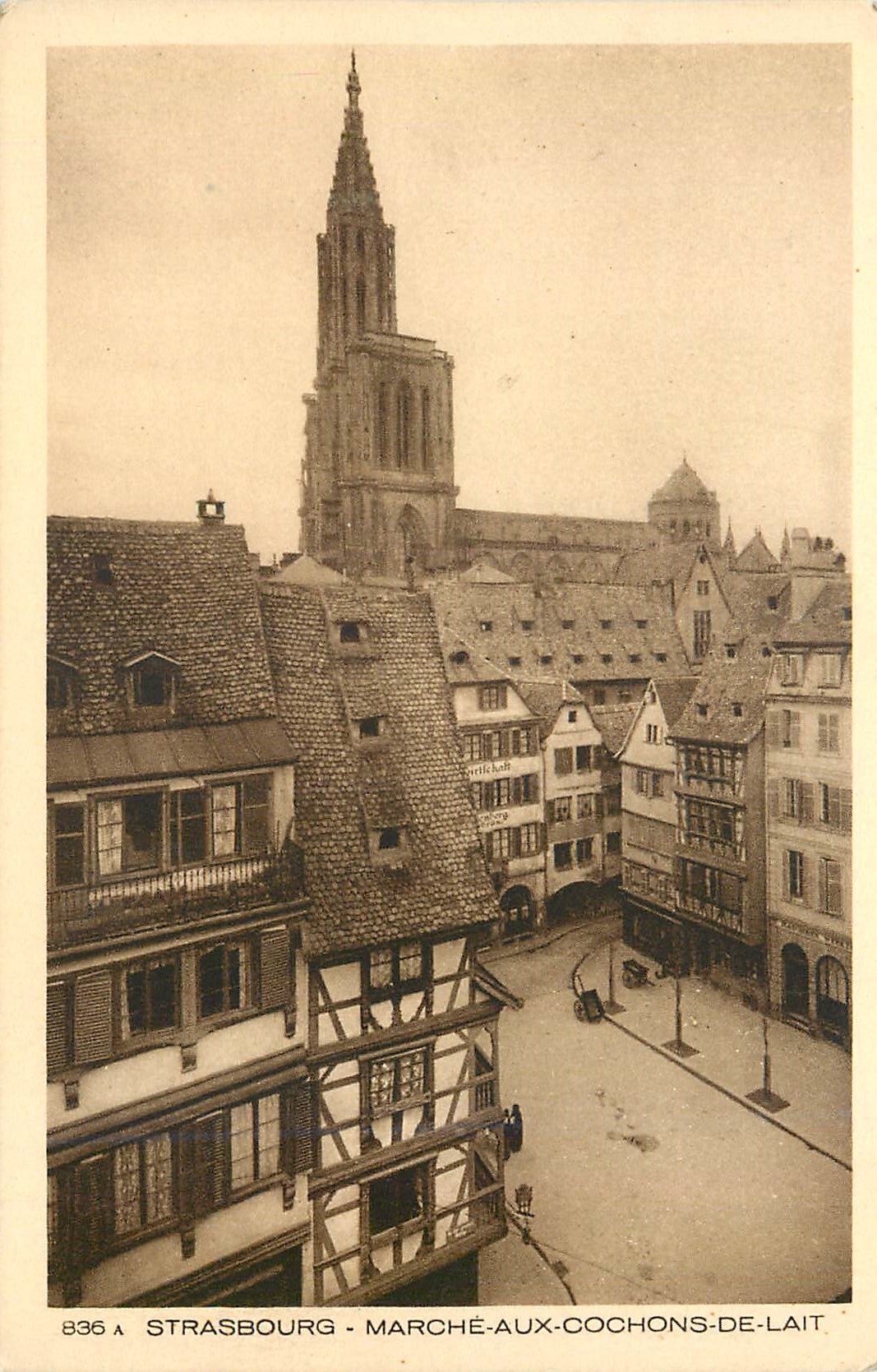 CPA Strasbourg Marche aux Cochons de Lait