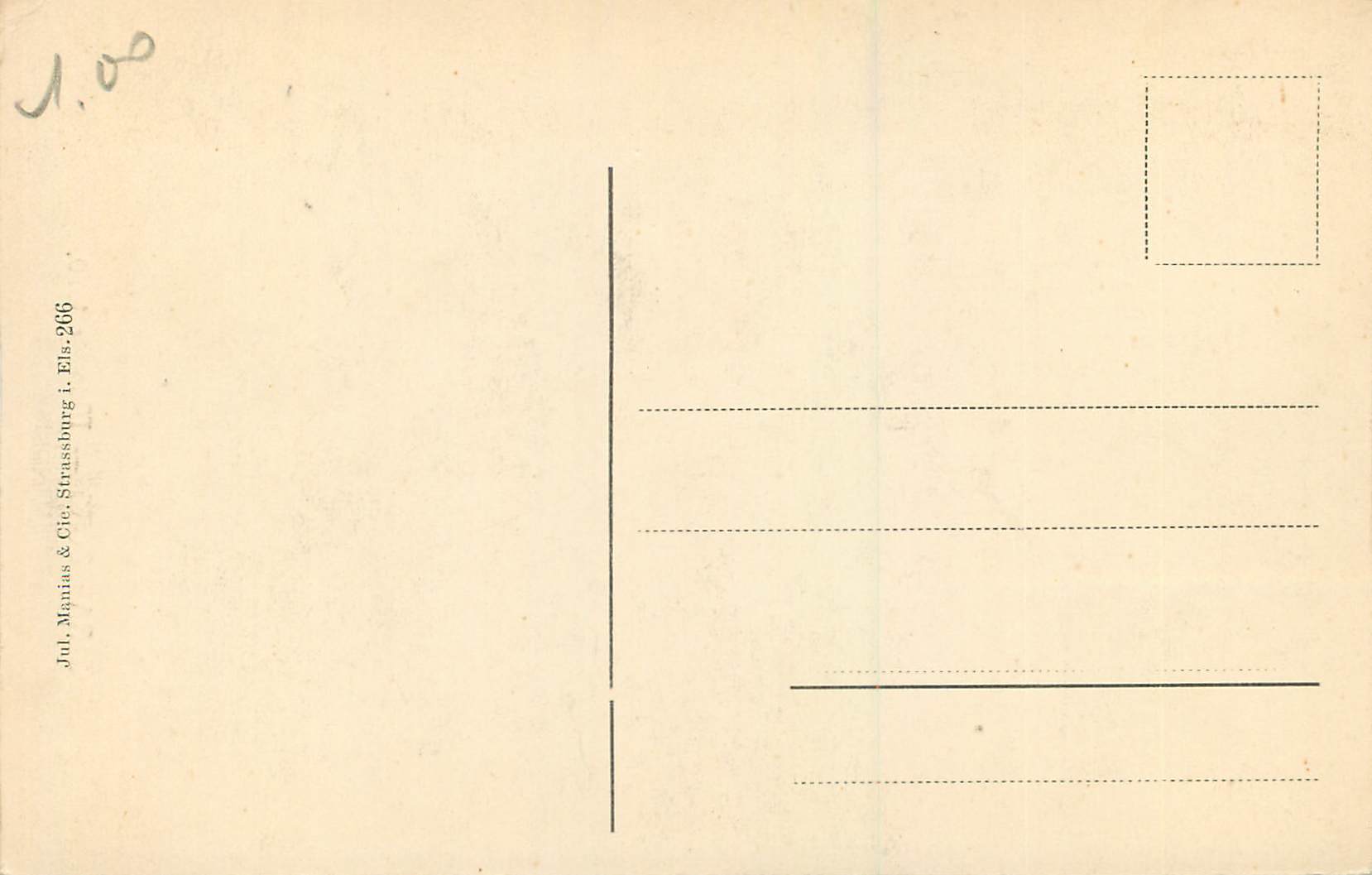 CPA Strasbourg Munster 1870 — Verso