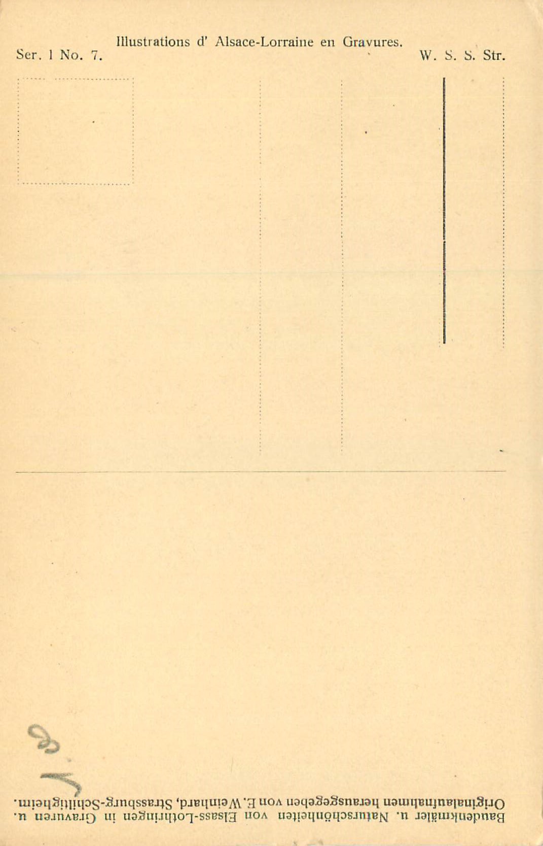 CPA Dagsburg Illustrations d'Alsace Lorraine en Gravures — Rückseite