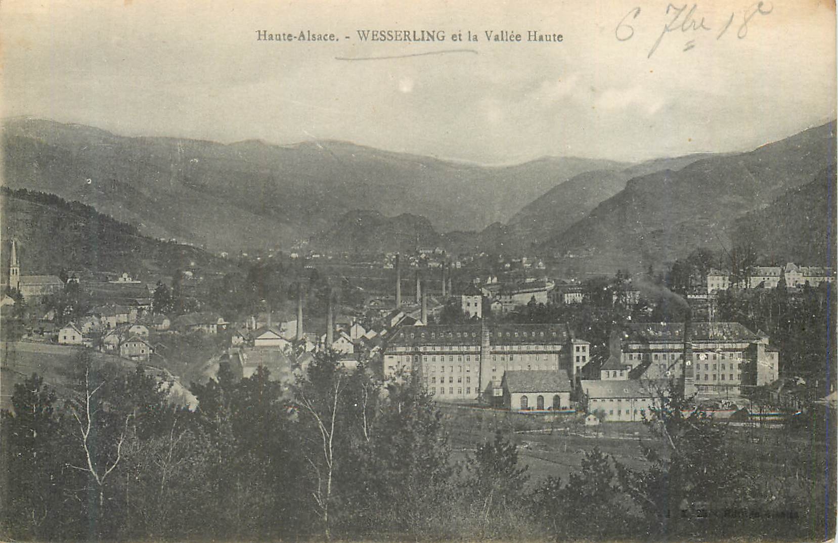 CPA Haute Alsace Wesserling et la Vallee Haute