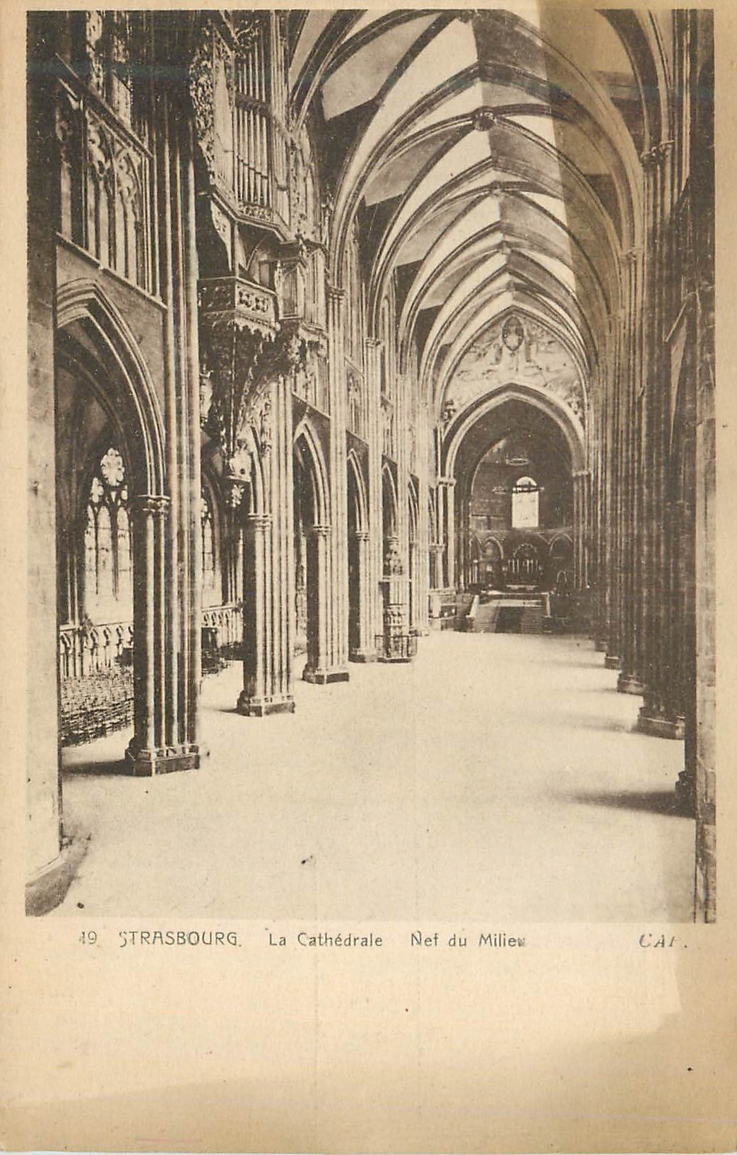 CPA Strasbourg La Cathedrale Net du Milieu