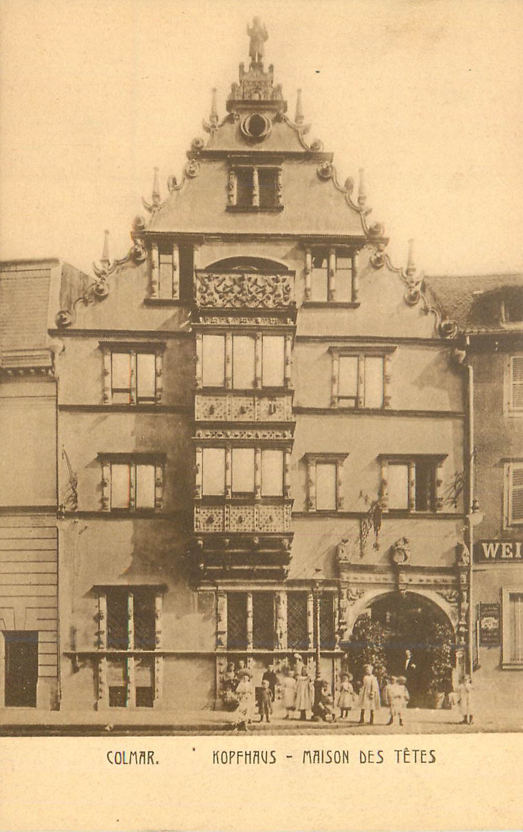 CPA Colmar Kopfhaus Maison ds Tetes