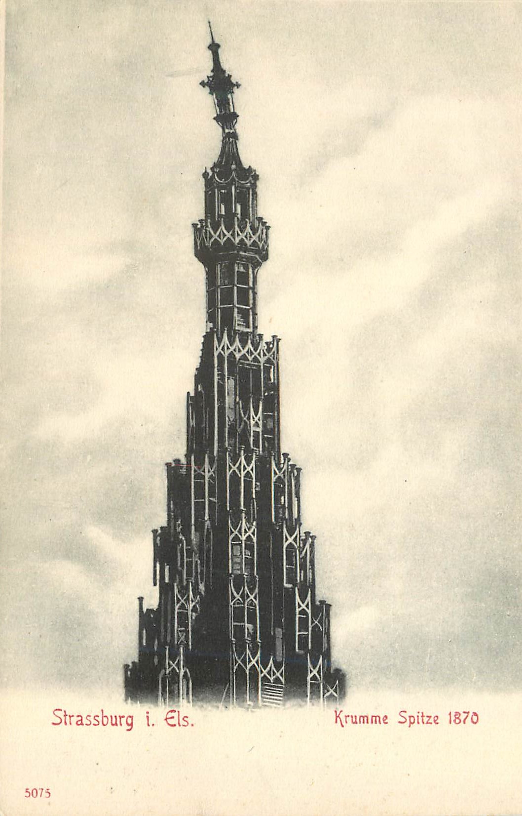 CPA Strasbourg i Els Krumme Spitze 1870