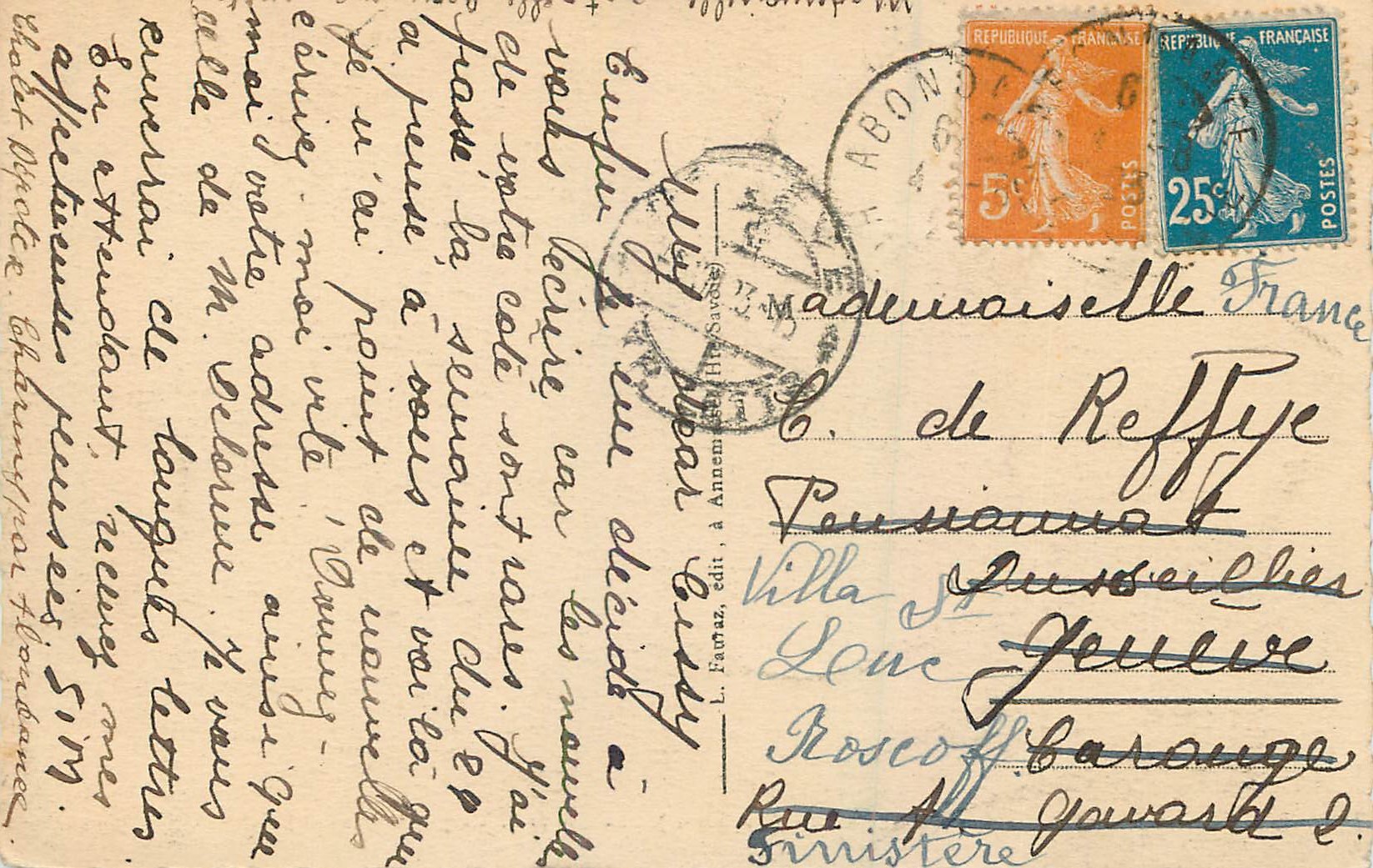 Abbaye d'Abondance (Hte Savoie) — Galerie de la Vierge (XIIIe siècle) — n° 982 — Reverso