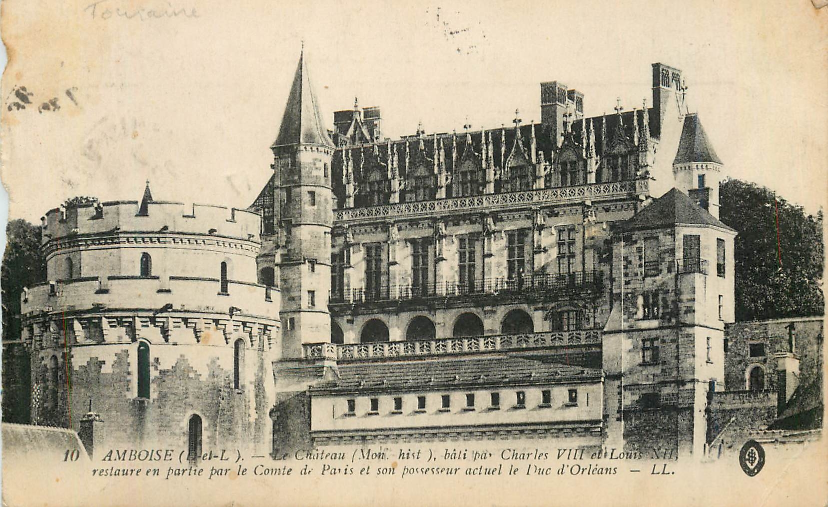 CPA Amboise (I et L) Le Chateau (Mon his) Bati par Chales VIII et Louis XII