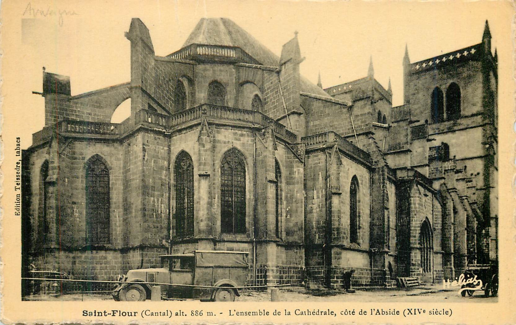 CPA Saint Flour (Cantal) alt 886 m Ensemble de la Cathedrale Cote de l'Abside (XIVe Siecle)