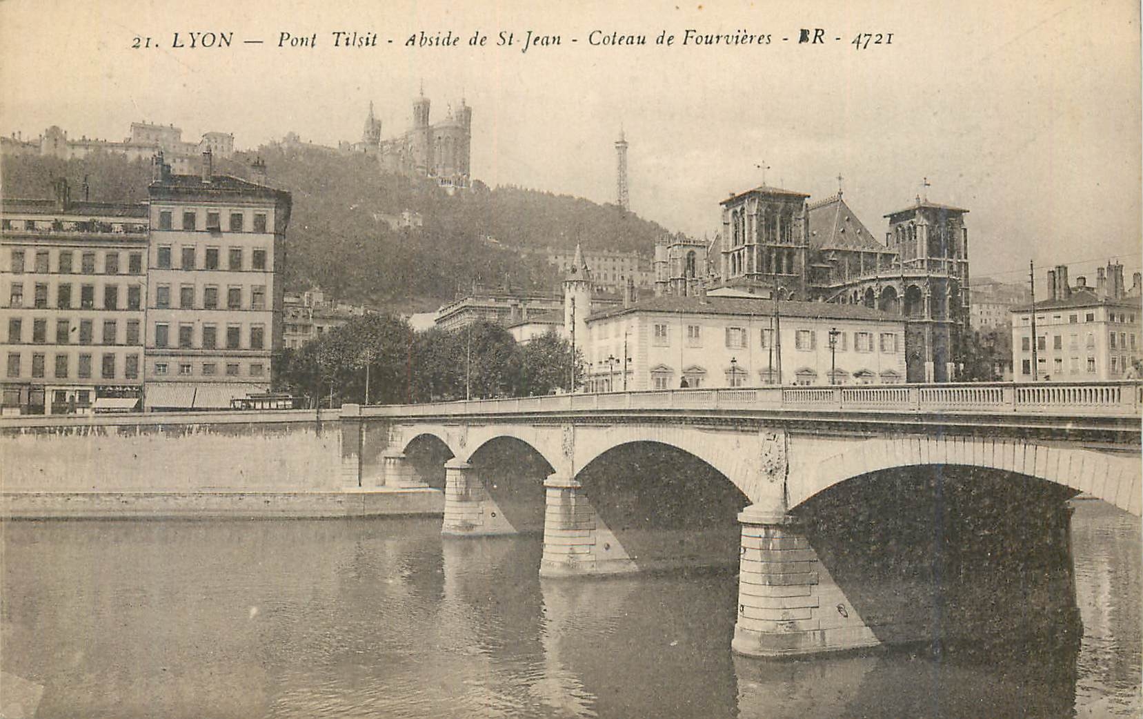 CPA Lyon Pont Tilsit Abside de St Jean Coteau de Fourvieres