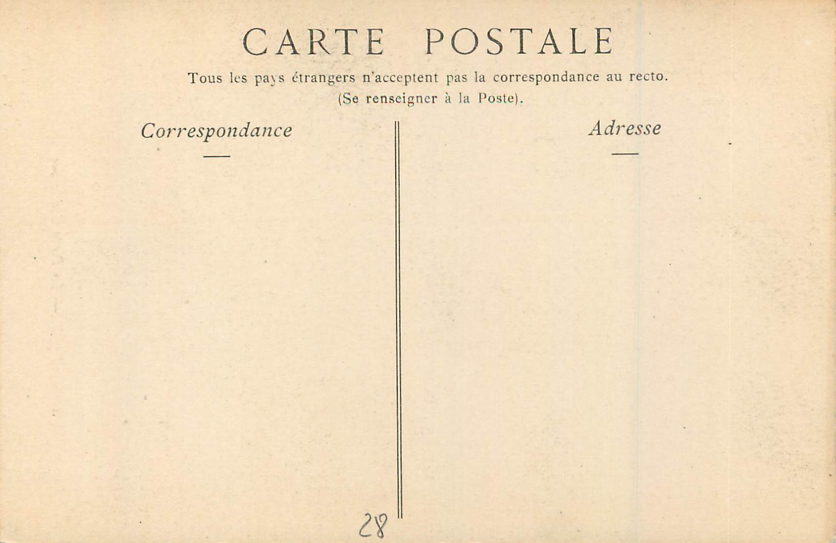 CPA Chartres La Porte Guillaume — Rückseite