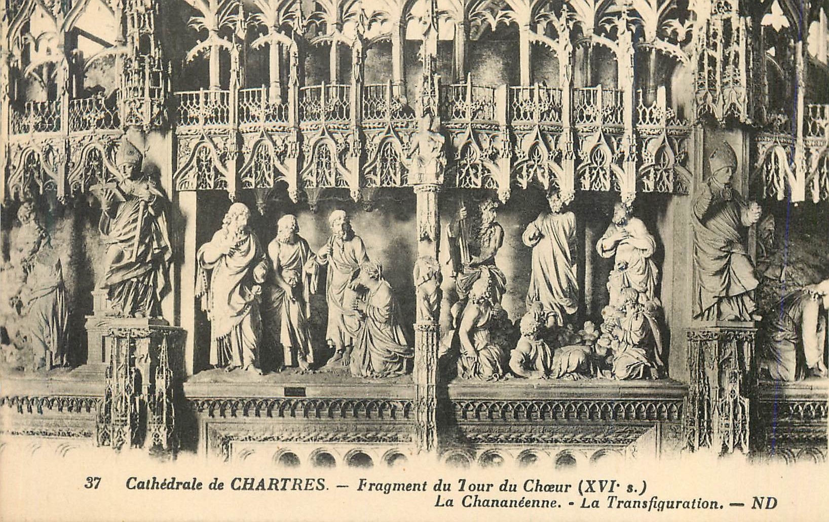 CPA Cathedrale de Chartres Fragment du Tour du Choeur (XVIe Siecle)