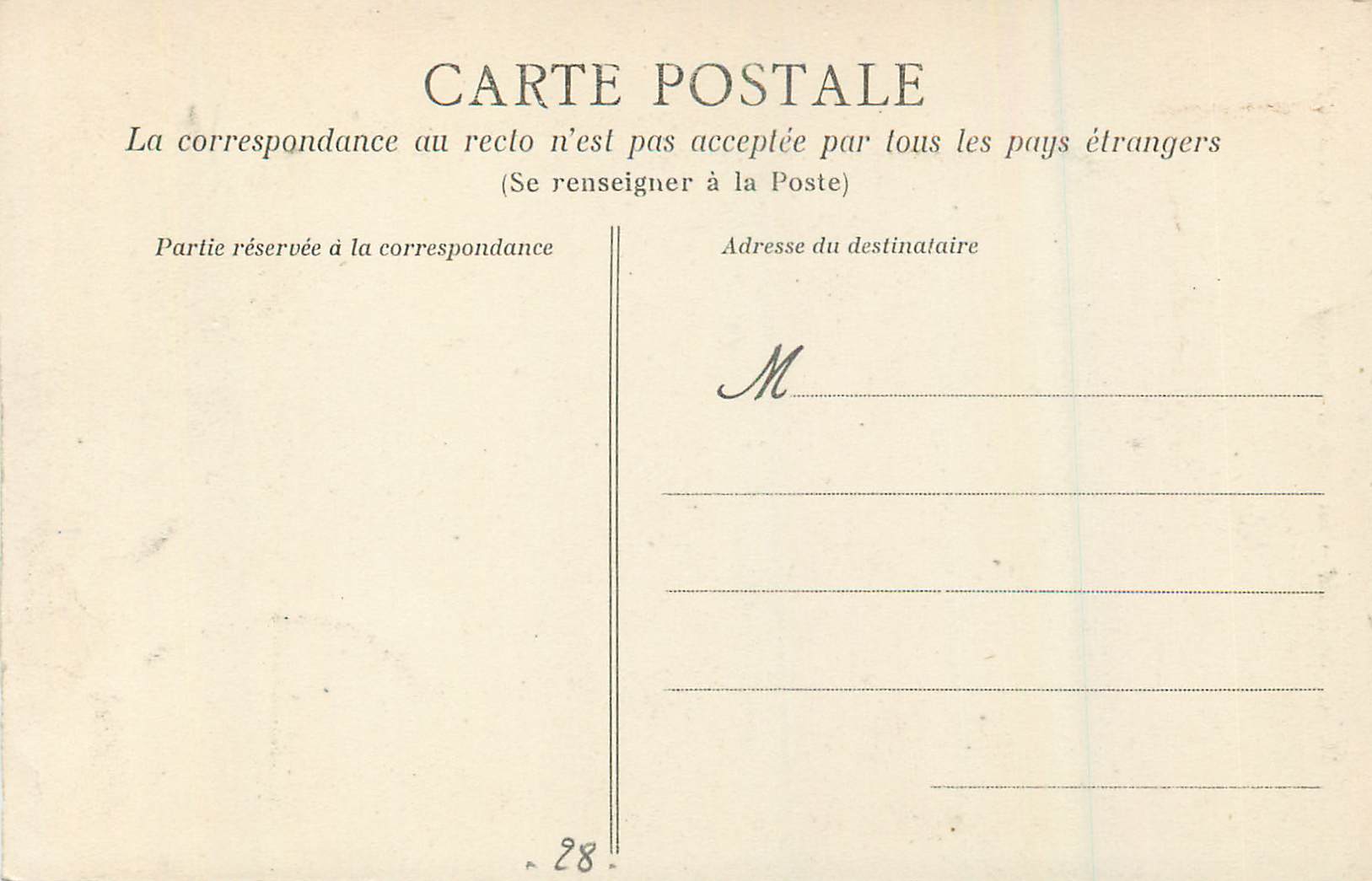 CPA Chartres La Porte Guillaume — Verso