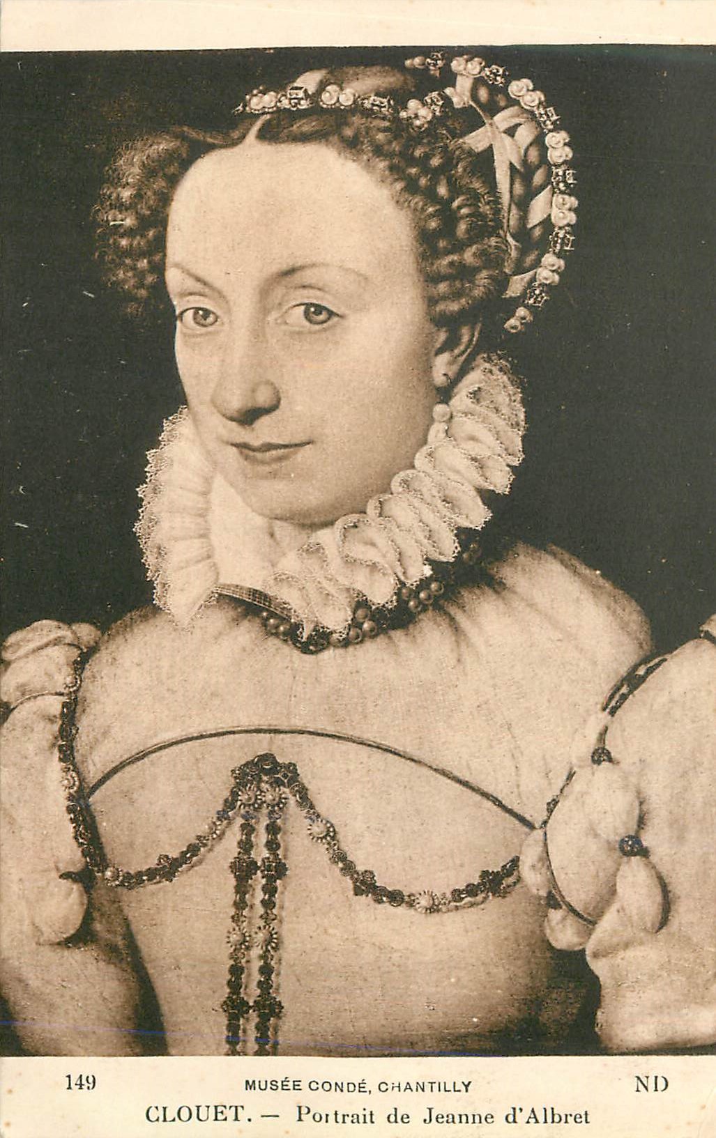 CPA Musee Conde Chantilly Clouet Portrait de Jeanne d'Albret