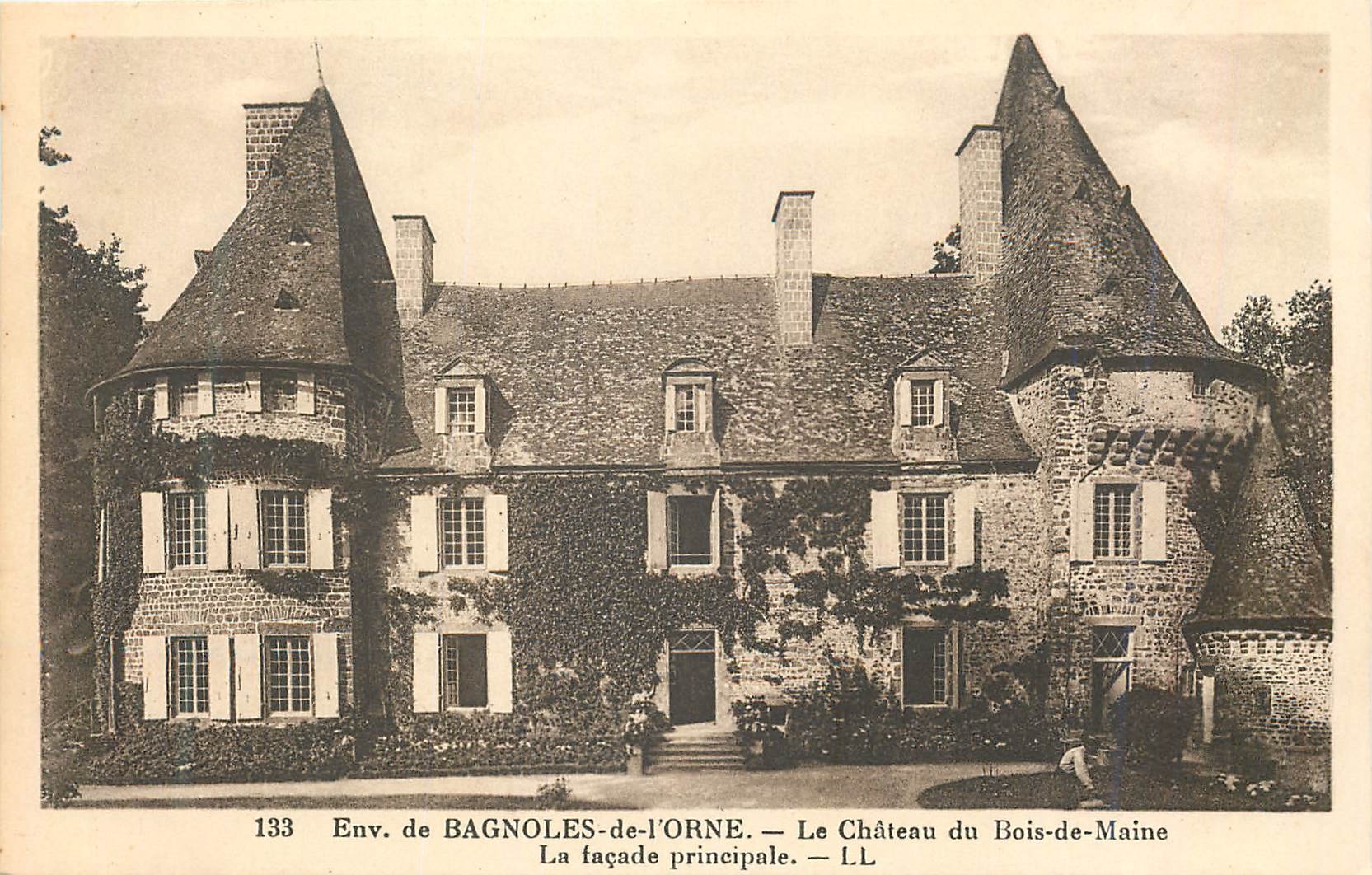 CPA Environs de Bagnoles de l'Orne Le Chateau du Bois de Maine La facade Principale