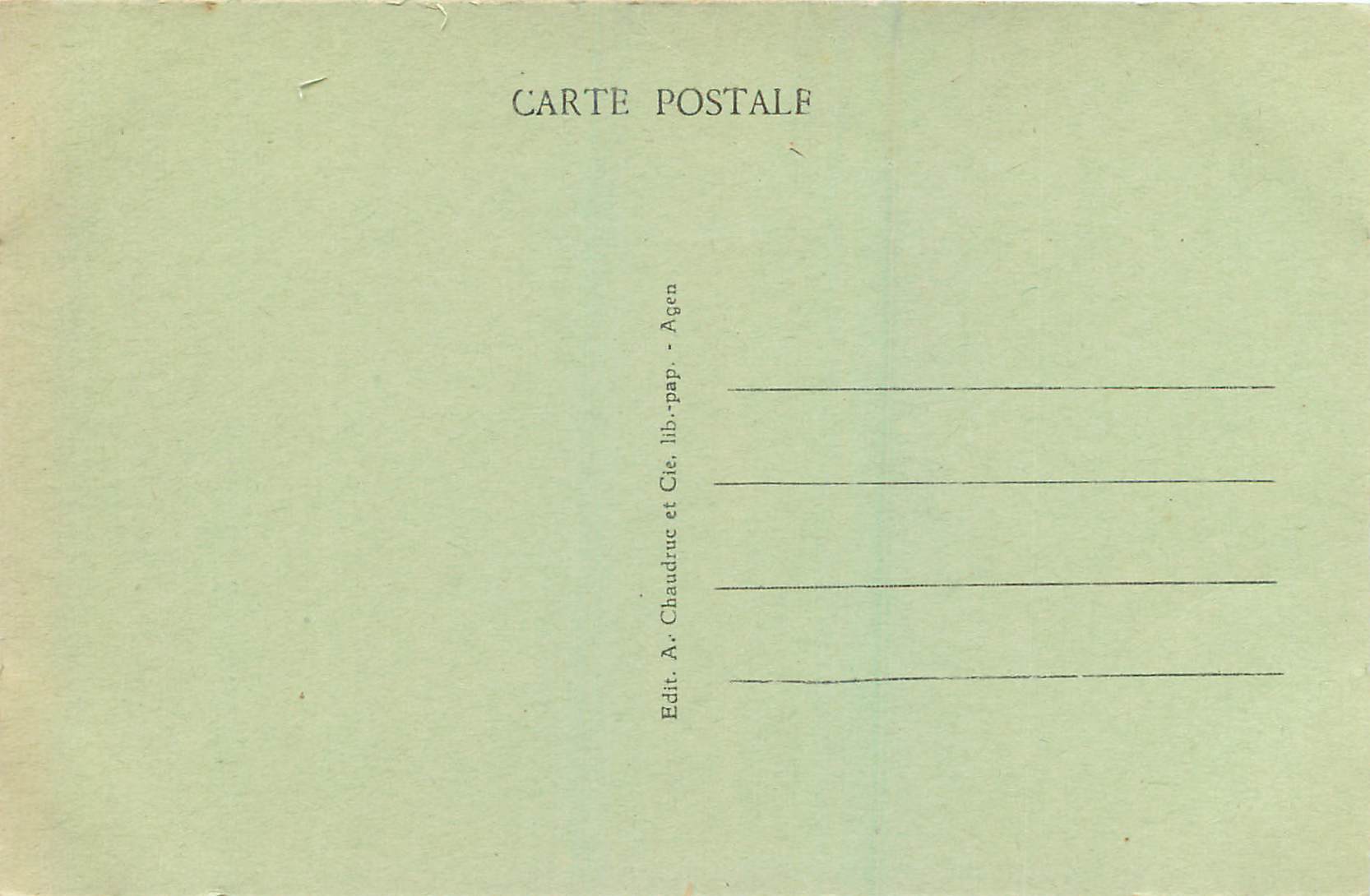 CPA Agen Eglise Ste Foy (XIIIe Siecle) — Back