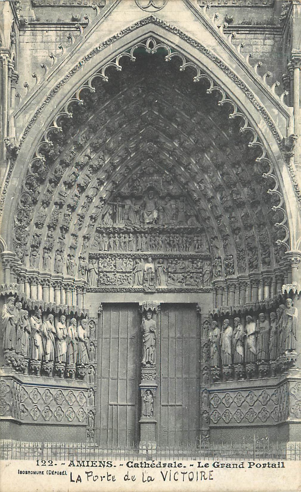CPA Amiens Cathedrale Le Grand Portail